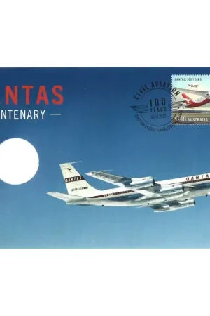 Tani Australië 1 Dollar 2020 '100 Year Qantas' met zegel