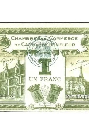 Frankrijk 1920 Chambre de Commerce de Caen et de Honfleur Pr Bezpieczna płatność