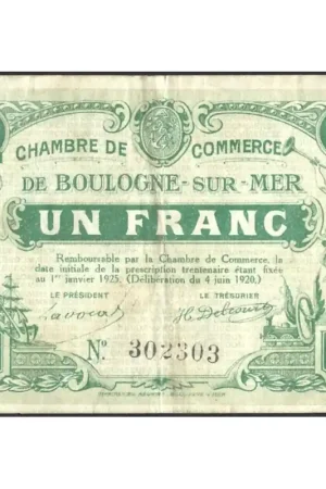 Frankrijk 1920 Chambre de Commerce de Boulogne-Sur-Mer Fr Wyprzedaż