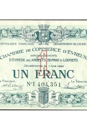 Najlepsza cena Frankrijk 1920 Chambre de Commerce D"Evreux Pr