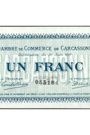 Tylko dziś Frankrijk 1917 Chambre de Commerce de Carcassonne Unc