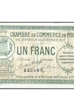 Frankrijk 1915 Chambre de Commerce de Foix Unc Wyprzedaż