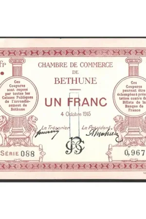 Oferta limitowana Frankrijk 1915 Chambre de Commerce de Bethune Unc