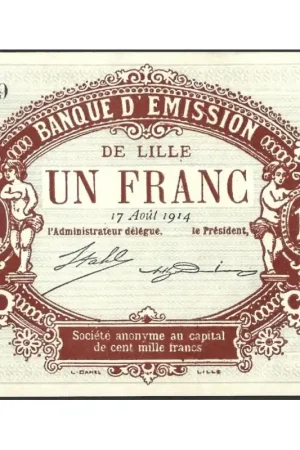 Ekspresowa dostawa Frankrijk 1914 Banque D"Emission de Lille Unc