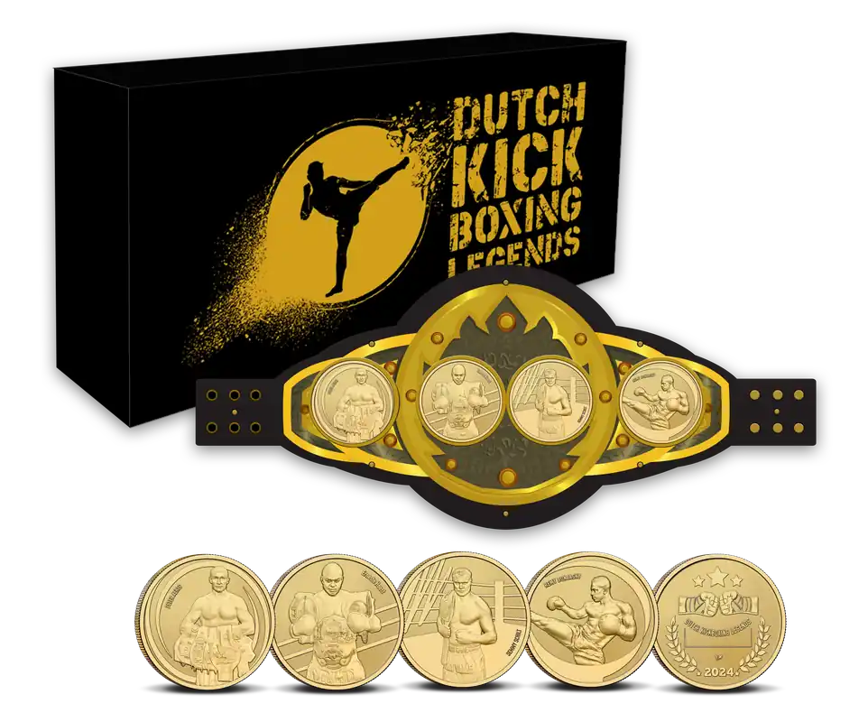 Rabat Speciale Set Nederlandse Kickboks Legendes Vergulde Penningen