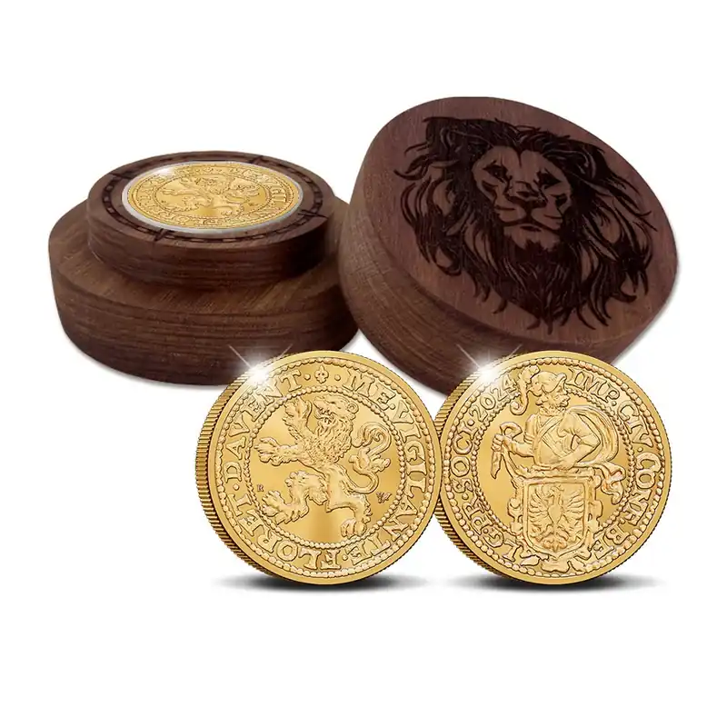 Nowość Officiele Herslag Leeuwendaalder 2024 Goud 2 Ounce