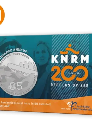 KNRM 200 jaar Vijfje 2024 BU-kwaliteit in coincard Ekspresowa dostawa