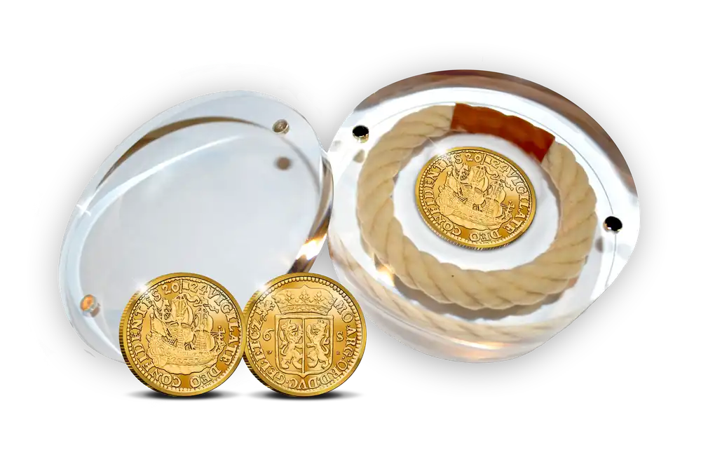 Oryginalny Officiele Herslag Scheepjesschelling 2024 Goud - Piedfort editie