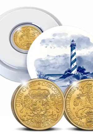 Officiële Herslag: Dukaton 2025 Goud 2 ounce – Royal Delft editie Oryginalny