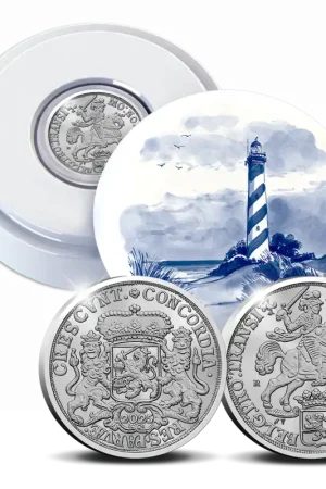 Oferta limitowana Officiële Herslag: Dukaton 2025 ‘Zilveren Rijder’ 2 Ounce – Royal Delft Editie