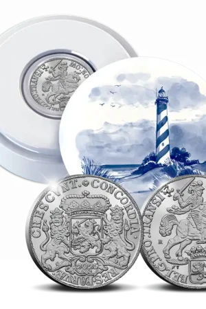 Officiële Herslag: Dukaton 2025 ‘Zilveren Rijder’ 1 Ounce – Royal Delft Editie Premium
