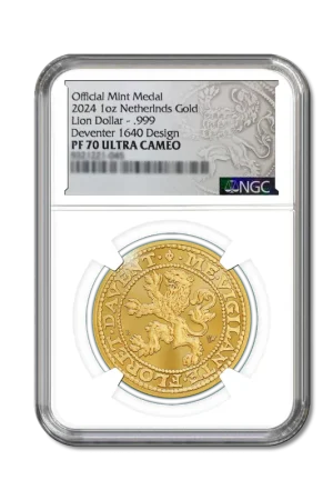 Leeuwendaalder 2024 Goud 1 ounce (PF70 Ultra Cameo) - Koninklijke Nederlandse Munt Ekspresowa dostawa