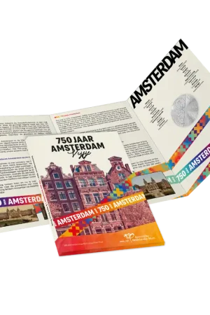 750 jaar Amsterdam Vijfje 2024 Zilver Proof - Koninklijke Nederlandse Munt Tani
