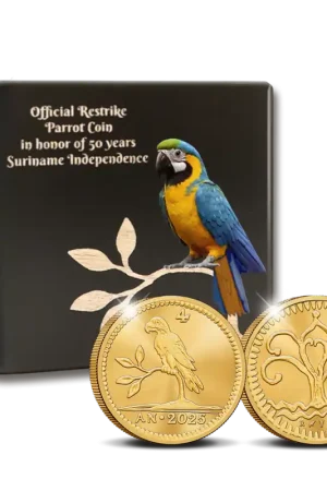 Rabat Officiële Herslag: Papegaai Duit Goud 2 ounce