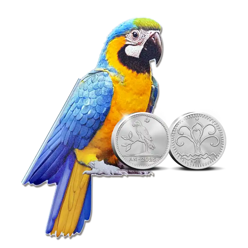 Officiële Herslag: Papegaai Duit Zilver2 Ounce Promocja