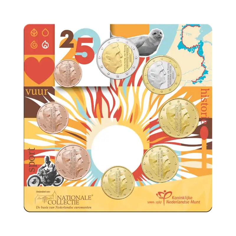 Jaarset Nederland 2025 UNC-kwaliteit Zwrot pieniędzy