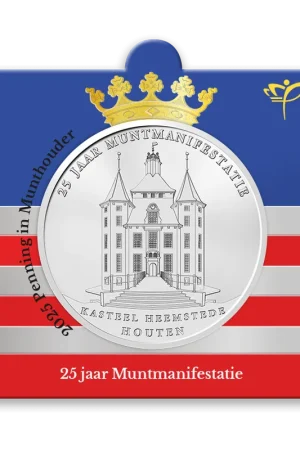 Penning 25 jaar Muntmanifestatie in munthouder Wysoka jakość