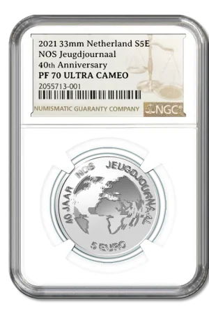 Promocja NOS Jeugdjournaal Vijfje 2021 Zilver Proof PF70