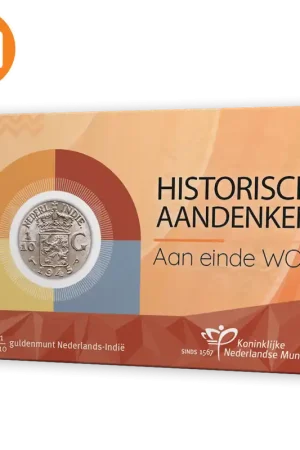 Darmowa dostawa 80 jaar eind WOII met 1/10de Gulden Nederlands-Indië 1939 - 1945 in coincard