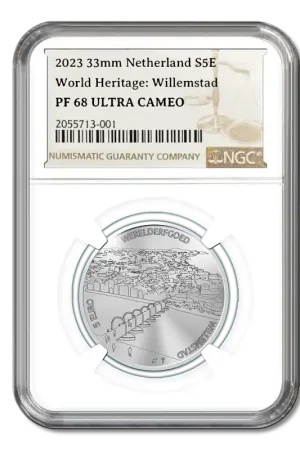 Willemstad Vijfje 2023 Zilver Proof PF68 Szybka dostawa