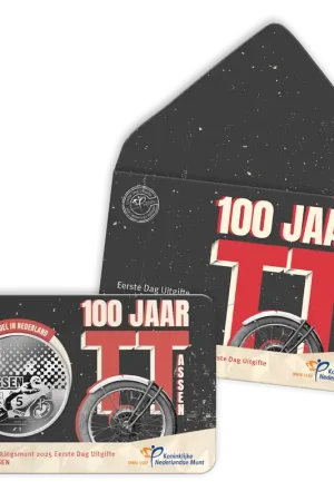 100 jaar TT Assen Vijfje 2025 Eerste Dag Uitgifte Premium