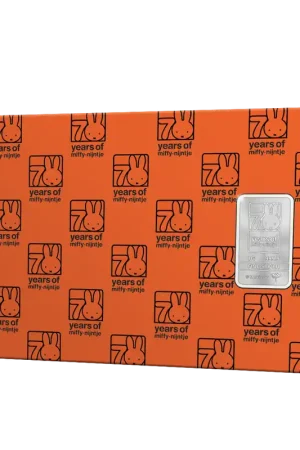 Ekspresowa dostawa 70 jaar nijntje 1 gram zilverbaar in finecard