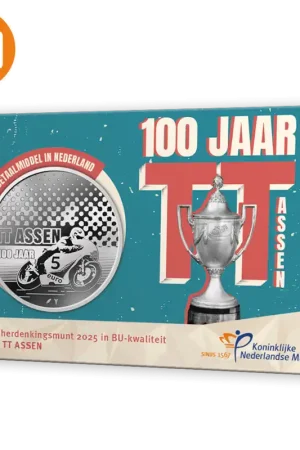 100 jaar TT Assen Vijfje 2025 BU-kwaliteit in coincard Oferta limitowana
