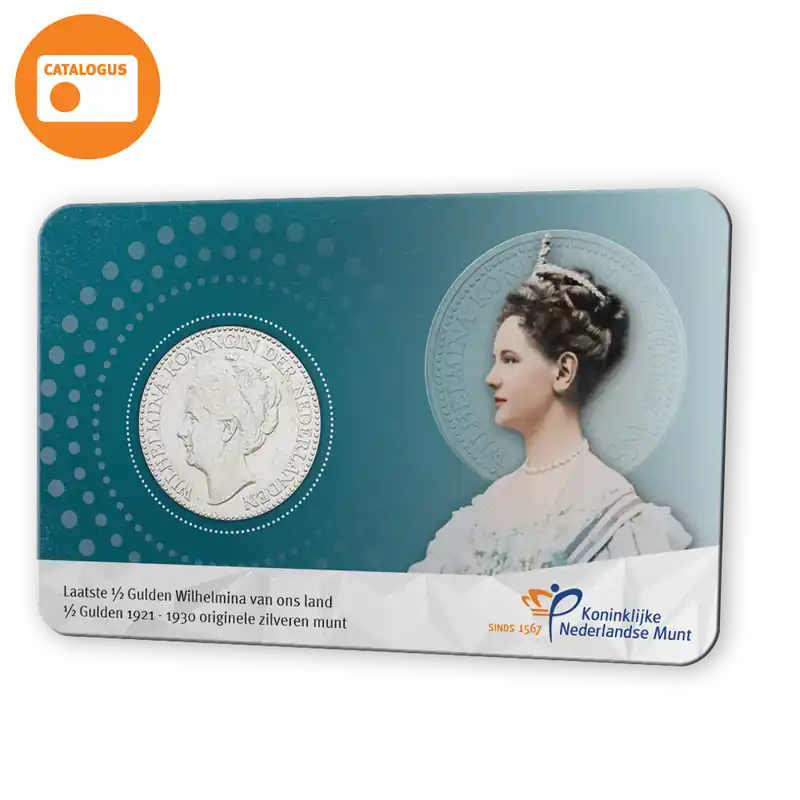 Ekspresowa dostawa Wilhelmina ½ Gulden 1921 -1930 in coincard