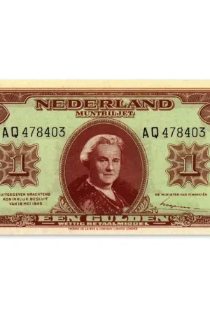 Darmowa dostawa 1 Gulden Wilhelmina 1945 Pr