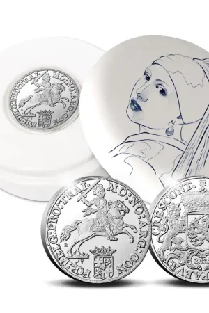 Officiele Herslag Dukaton 2023 Zilveren Rijder 1 ounce Royal Delft editie Zamów teraz