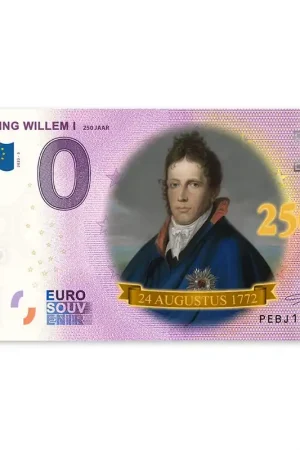 0 Euro Biljet Koning Willem I - kleur Darmowa dostawa
