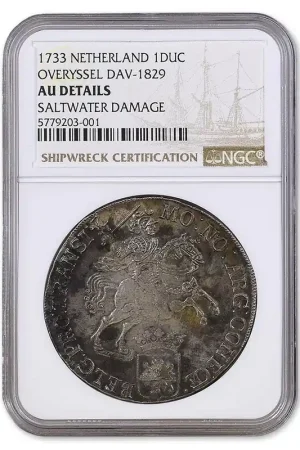 Zilveren Rijder Dukaton Overijssel 1733 Nowość