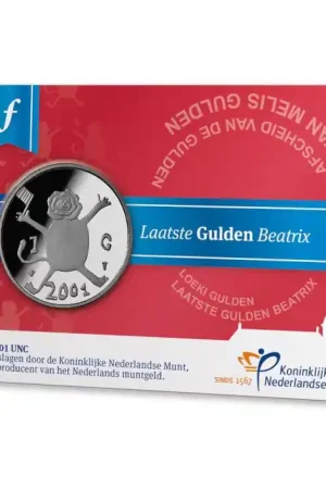 Promocja Laatste Gulden 2001 UNC Coincard