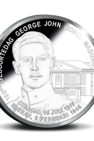 Darmowa dostawa 5 Gulden Curacao en Sint Maarten 2016 Zilver Proof - George Maduro