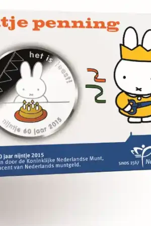 Oferta limitowana 60 jaar nijntje penning 2015 BU-kwaliteit in coincard
