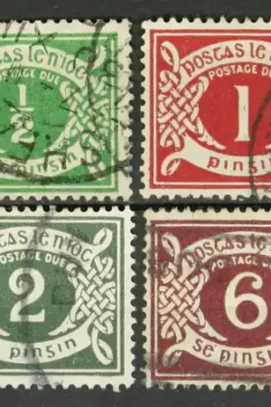 Ierland Portzegels Michel 1-4 Autentyczny