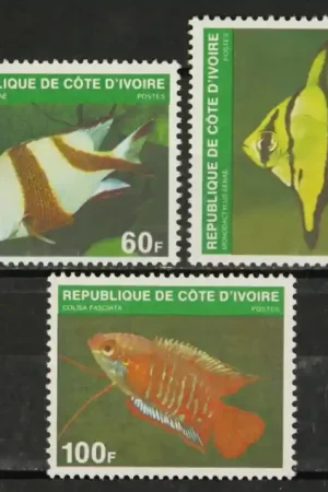 Autentyczny Ivoorkust Michel 636-638