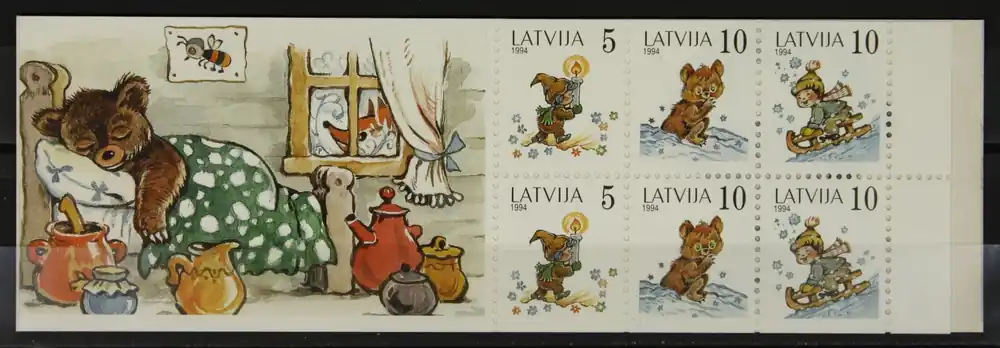 Letland Michel 386-388 Postzegelboekje 2 Autentyczny