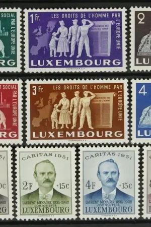 Luxemburg, Jaarset 1951 Wysoka jakość