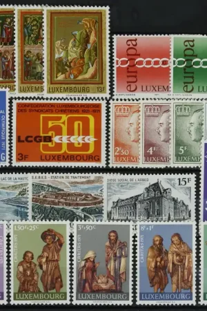 Luxemburg, Jaarset 1971 Wysoka jakość