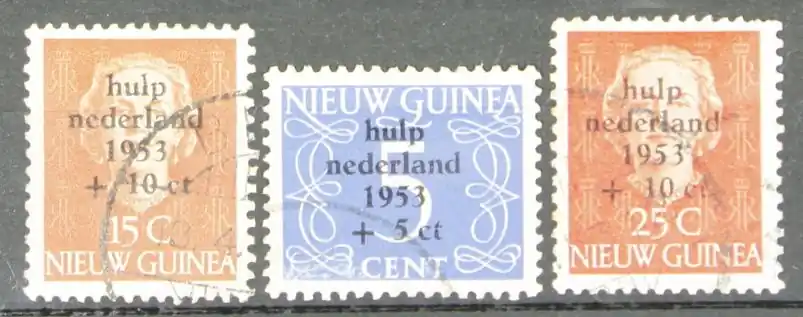Ned. Nw. Guinea NVPH 22-24 Oryginalny