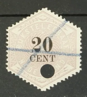 Oryginalny Nederland Telegramzegel NVPH TG6