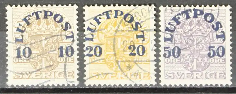 Zweden Michel 138-140 Szybka dostawa