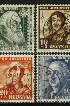 Autentyczny Zwitserland Michel 412-415