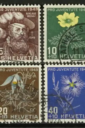 Zwrot pieniędzy Zwitserland Michel 541-544