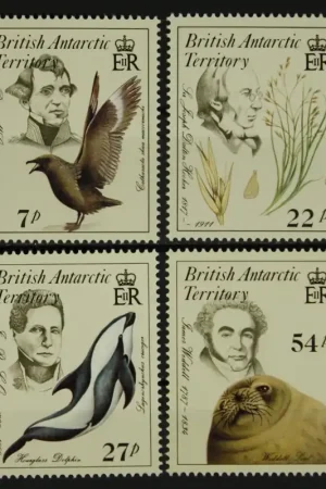 Brits Antarctica Michel 128-131 Autentyczny