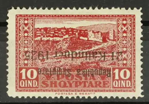 Albanie Michel 114 kopstaande opdruk Promocja