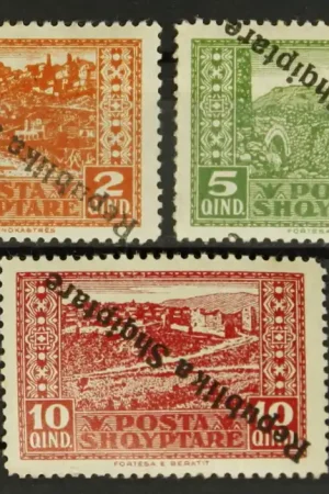 Albanie Michel 119-121 kopstaande opdruk Najlepsza cena