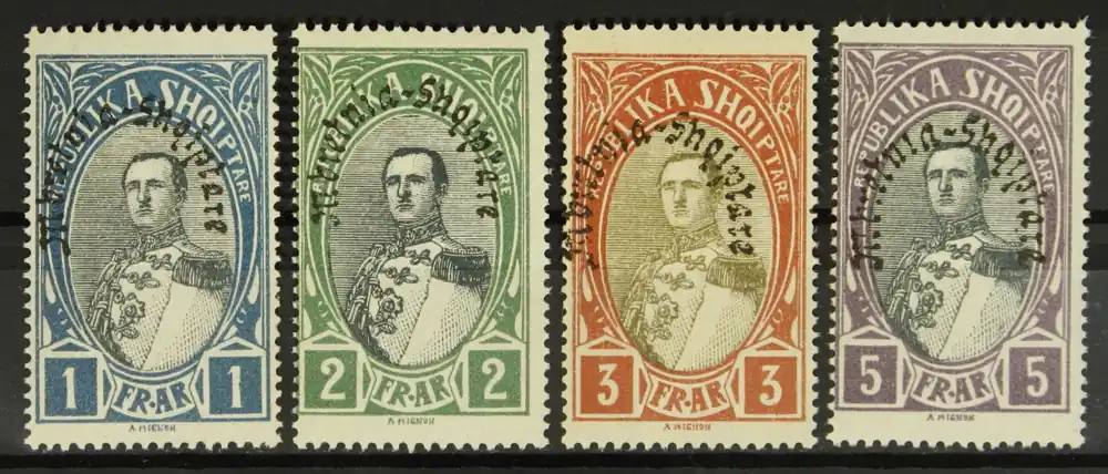 Albanie Michel 195-198 Oryginalny