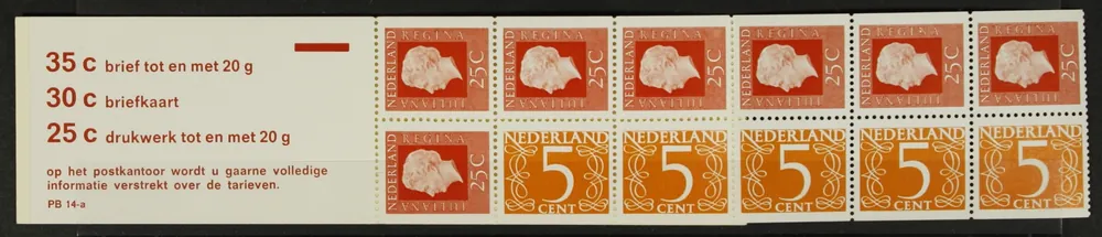 Nederland, Postzegelboekje 14 a Oferta limitowana